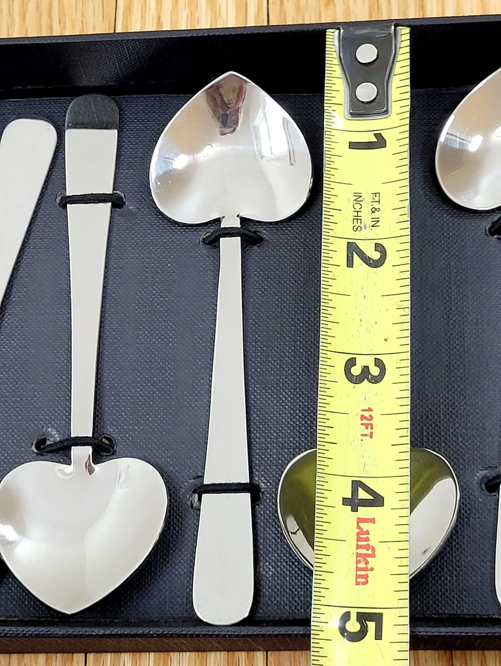 NIB Sundance x The Just Slate Company Scotland 6 Heart Shape Teaspoons Spoons